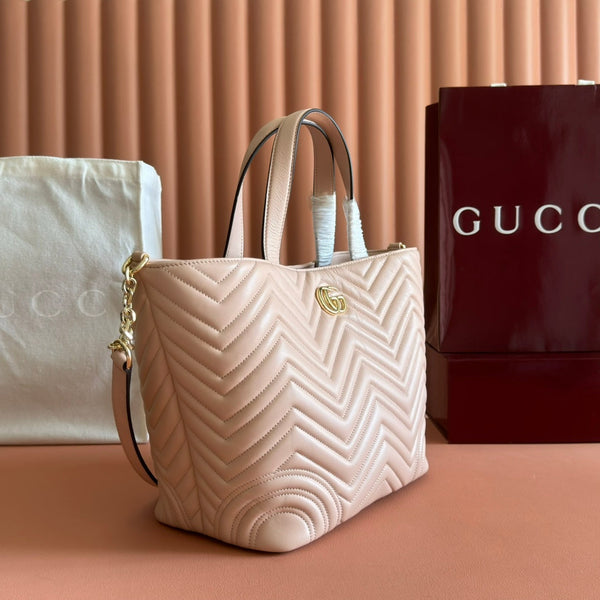 GG 2025 Marmont Tote Bag Pink Sheepskin