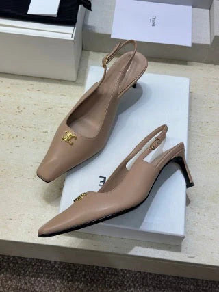 CL 26 Slingback Pumps Triomphe Logo 65mm Leather 762631