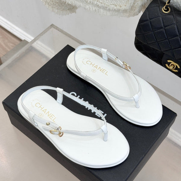 CC New Minimalist Flip-Flop Flat Sandals Calfskin 841972