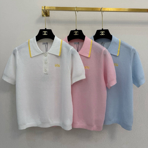 Loe 26s Polo Collar Short-Sleeved Shirt Tencel 394816