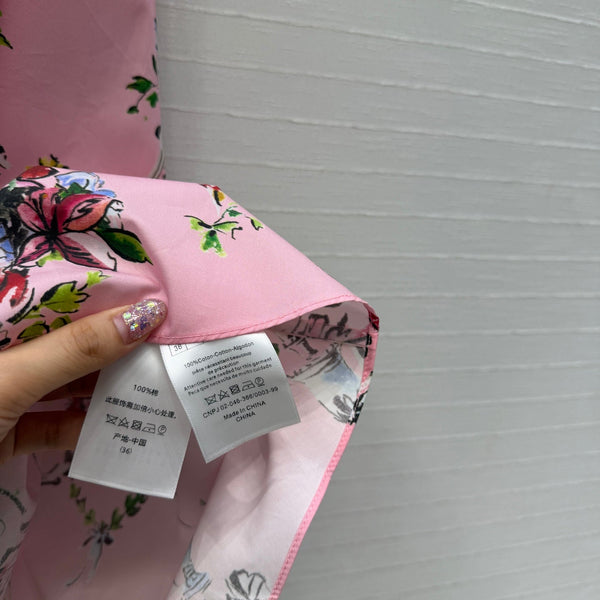 CD Dioriviera Arabesque Dress Pink Cotton 401991