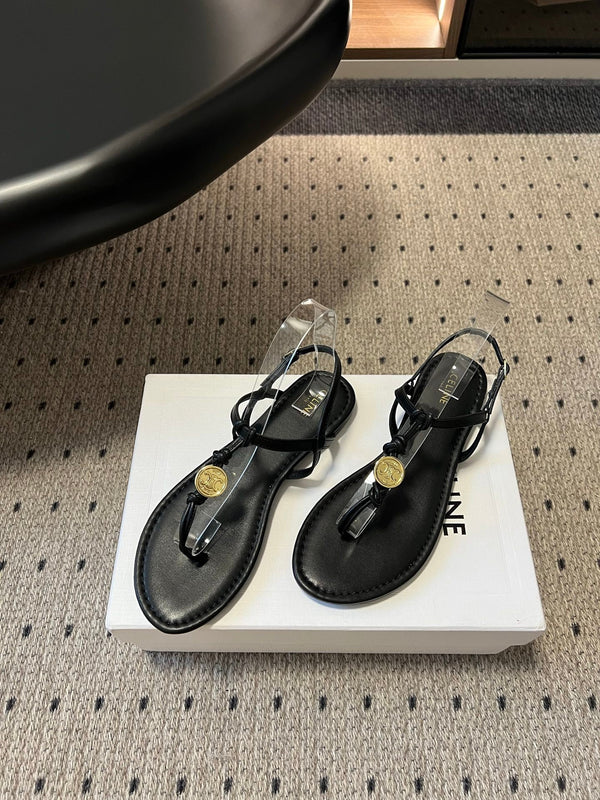 CL 26ss Penny Thong Flat Sandals Goatskin Leather