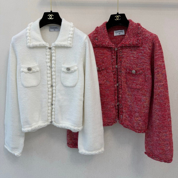 CC Braided Trim Knit Jacket Wool 423146