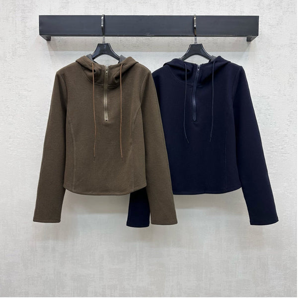 Prad 26s Half Zip Hooded Sweatshirt Multi-Blend 427491