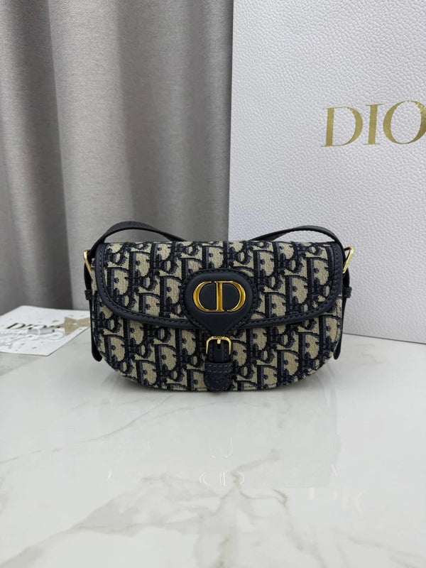CD 2026 Bobby East-West Bag 21cm Multicolors Fabric and Grained Calfskin