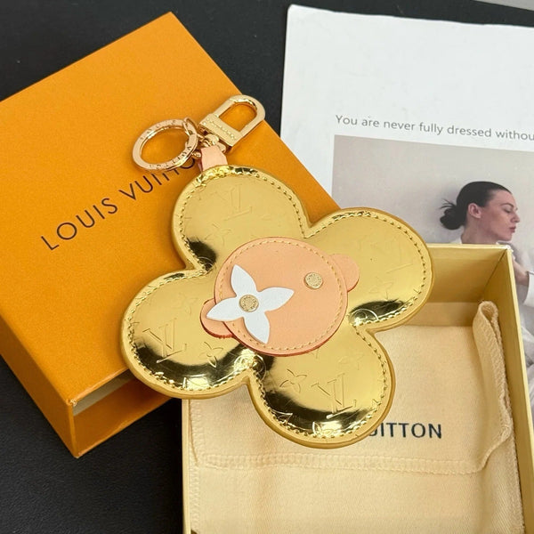 LV Vivienne Head Monogram Mirror Gold Canvas Leather
