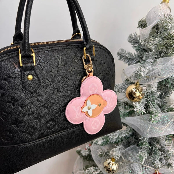 LV Vivienne Head Bag Charm in Monogram Pink Canvas
