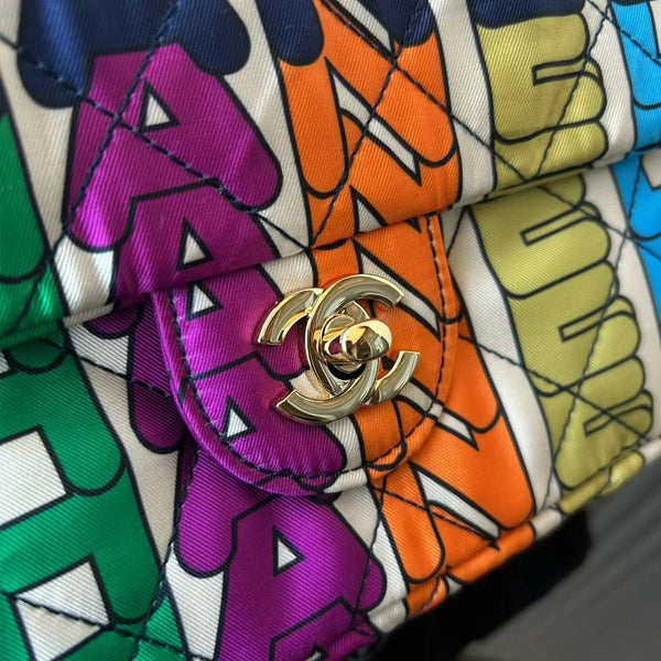 CC 2026 Medium Flap Bag 24.5cm Muticolor Fabric