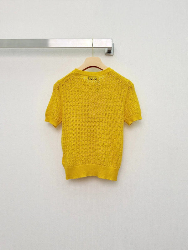 Miu 2026 Shirt Yellow Wool 644462