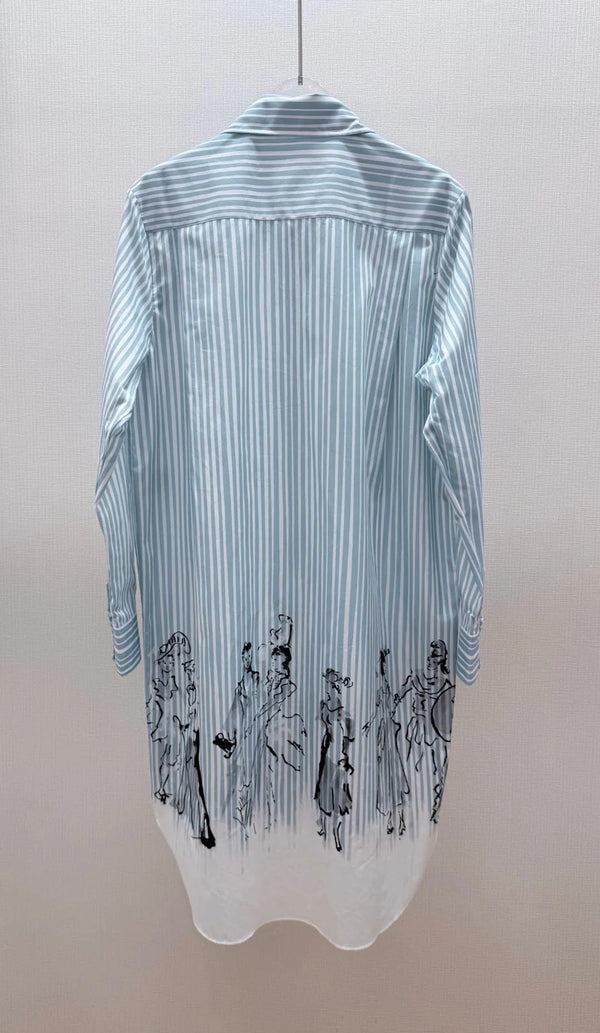 CD 2026 Print Shirt Blue Cotton 628382