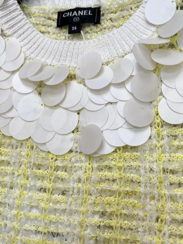CC 2026 Vest Light Yellow mix White Cotton 664173