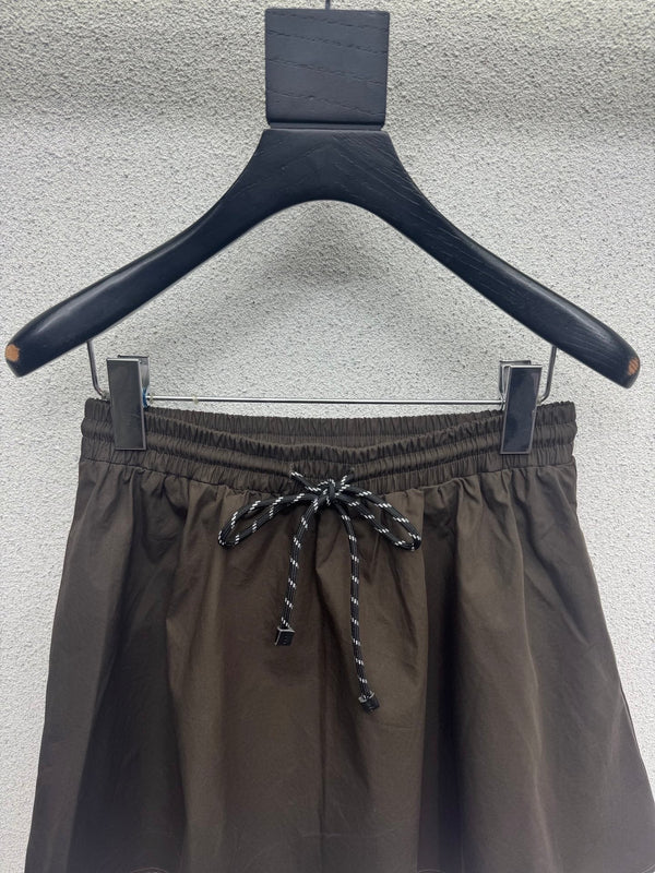 Miu 2026 Shirt And Skirt Set Brown Cotton 400922