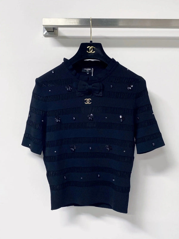 CC 2026 Bow Short-Sleeve Shirt Wool 690562