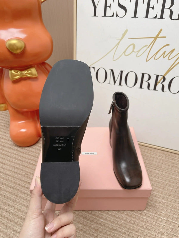 Miu 2026 Ankle Boots 60mm Cowhide 950954