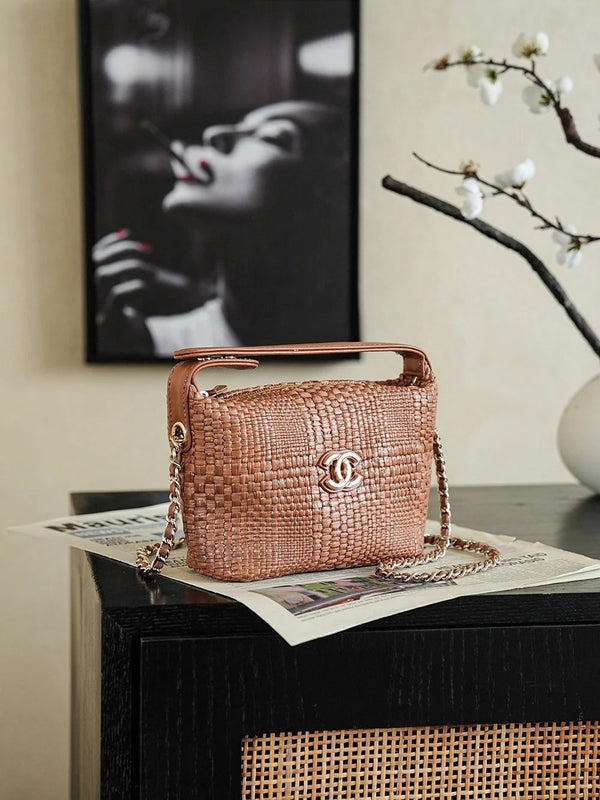 Chanel 26s Bag 21.5cm Straw Woven