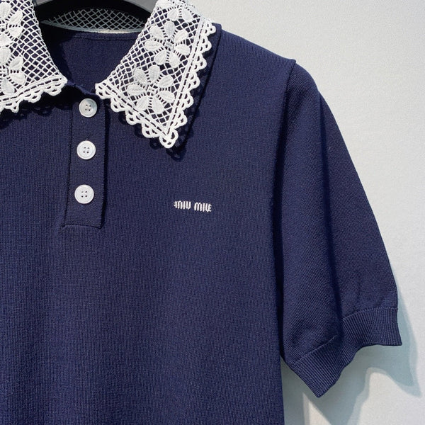 Miu 2026 Polo Shirt Wool 371434