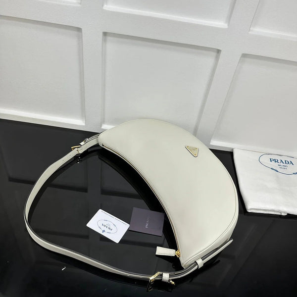 Prad 2026 Large Demi-Lune Shoulder Bag 42cm Calfskin