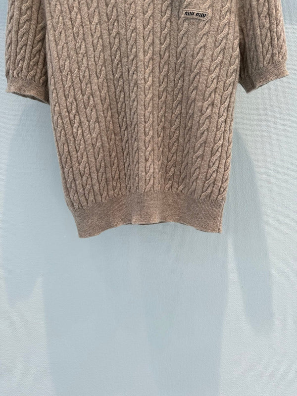 Miu 2026 Shirt Brown Wool 645128