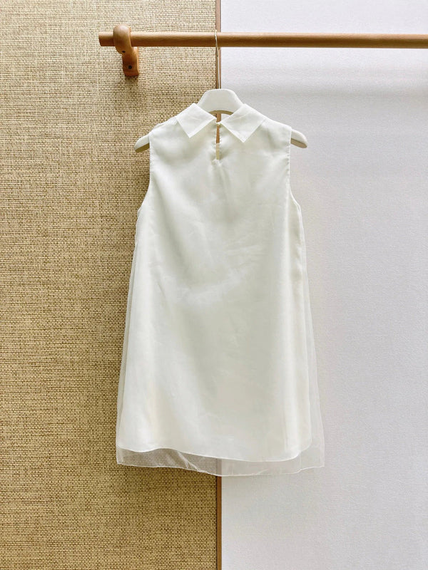 Miu 2026 Sleeveless Dress Voile 645313