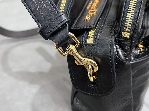 CD 2026 Grand Tour Bowling Bag 28cm Black Calfskin