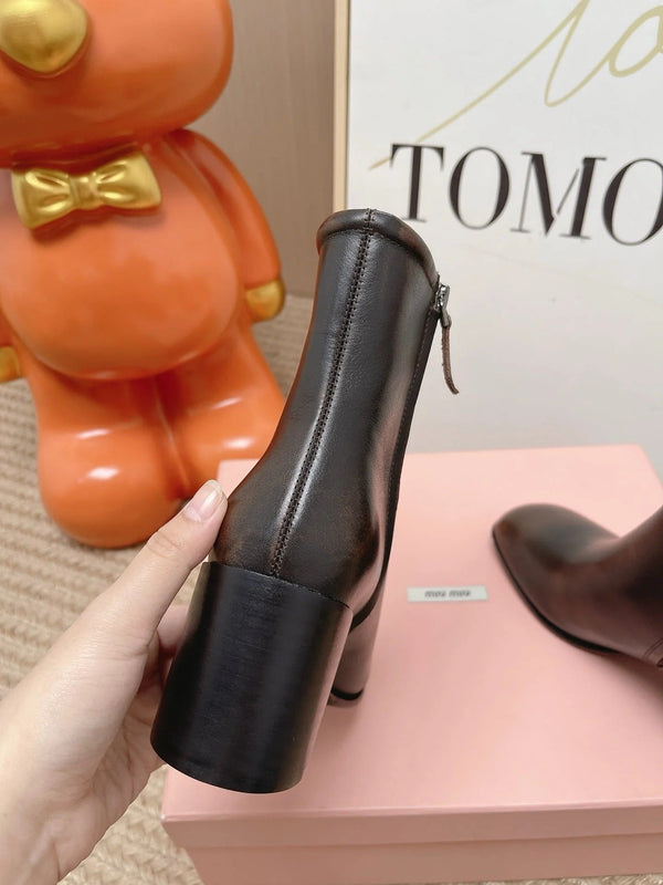 Miu 2026 Ankle Boots 60mm Cowhide 950954