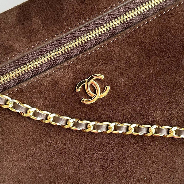 CC 2026 Vanity Bag 28CM With Chain Suede Leather