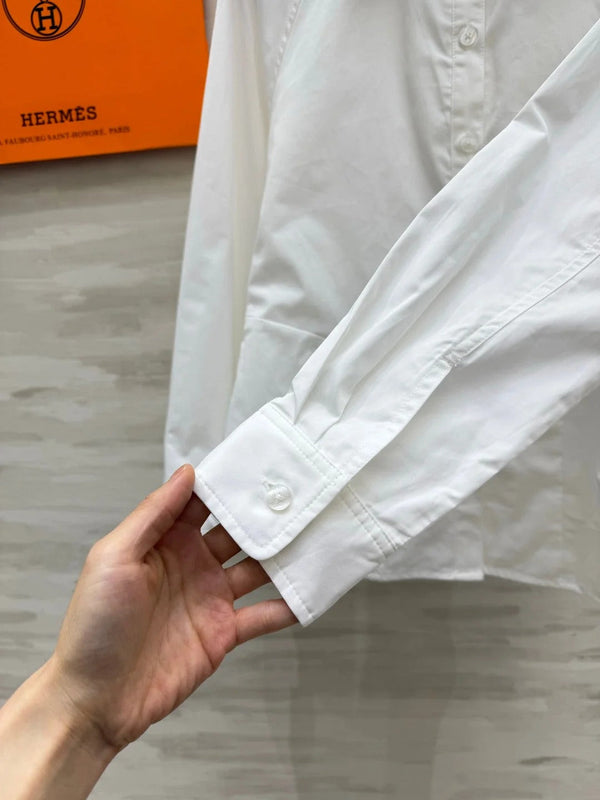 HM 2026 Embroidered Shirt White Cotton 416108