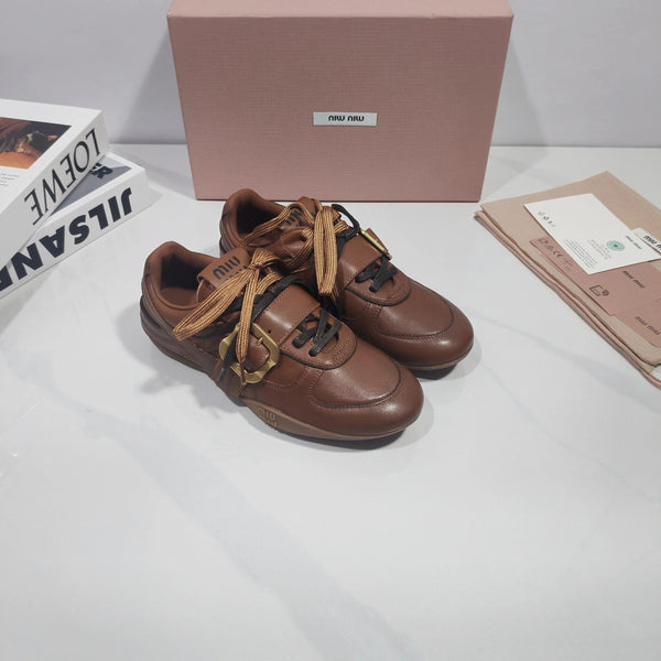 Miu 2026 Buckle Sneaker Leather 953679