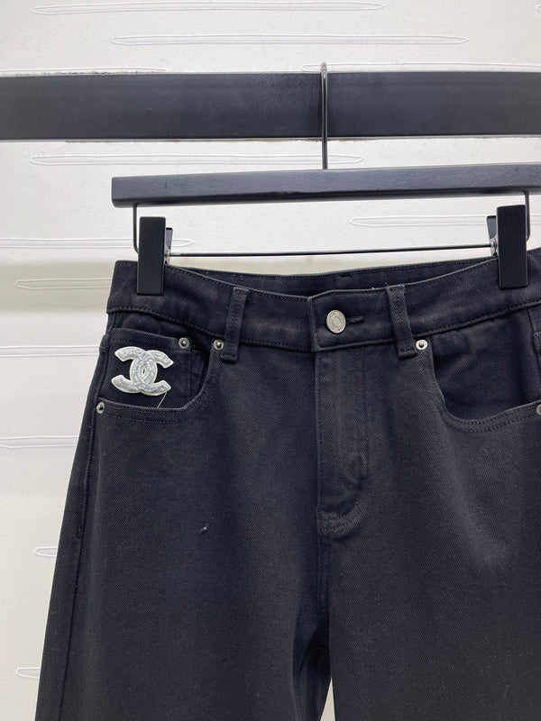 CC 2026 Slim-fit Flared Jeans Black Cotton 669869