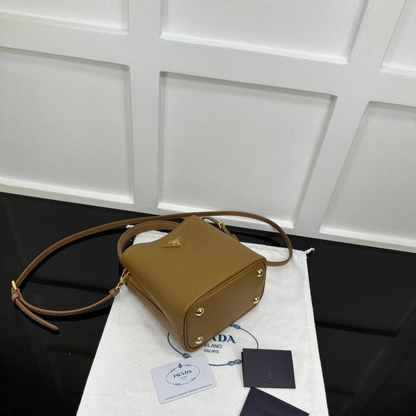 Prad 2026 Panier Saffiano Bucket Bag Calfskin
