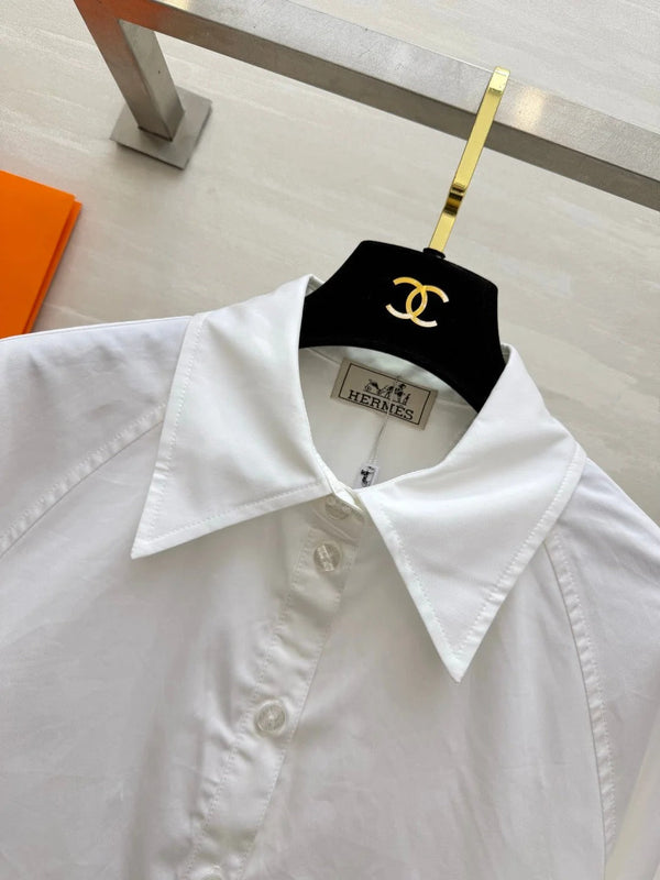 HM 2026 Embroidered Shirt White Cotton 416108