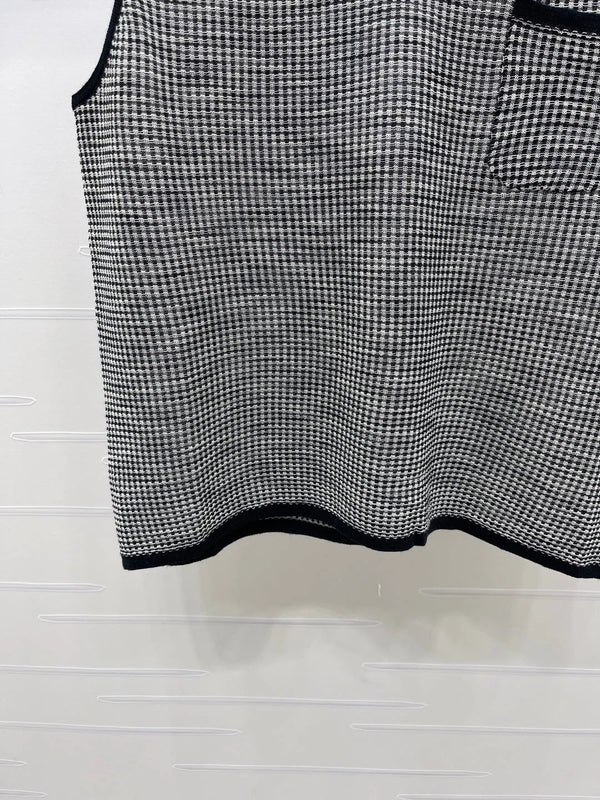 CC 2026 Plaid Knit Vest Wool 677744