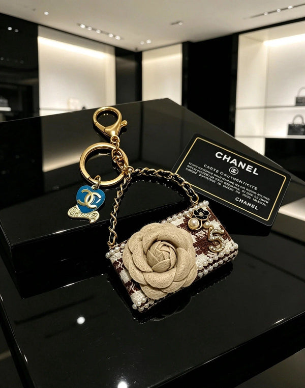 CC Flower Mini Bag Charm