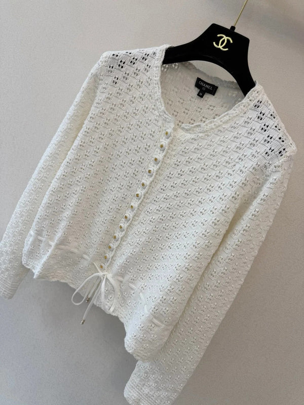 Chanel 2026 Crochet Knit Cardigan Wool 423074