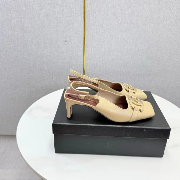 CC 2026 Gold Logo Slingback 50mm Sheepskin 904445