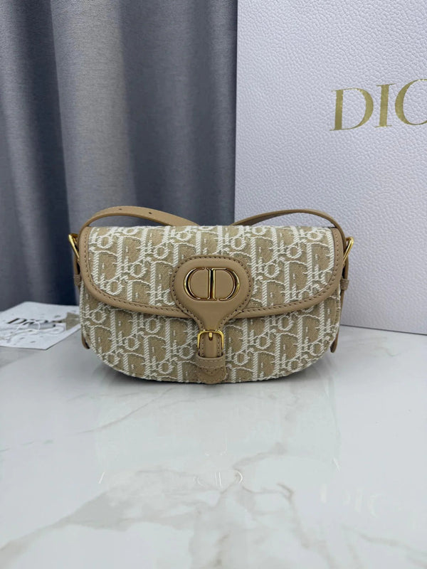 CD 2026 Bobby East-West Bag 21cm Multicolors Fabric and Grained Calfskin