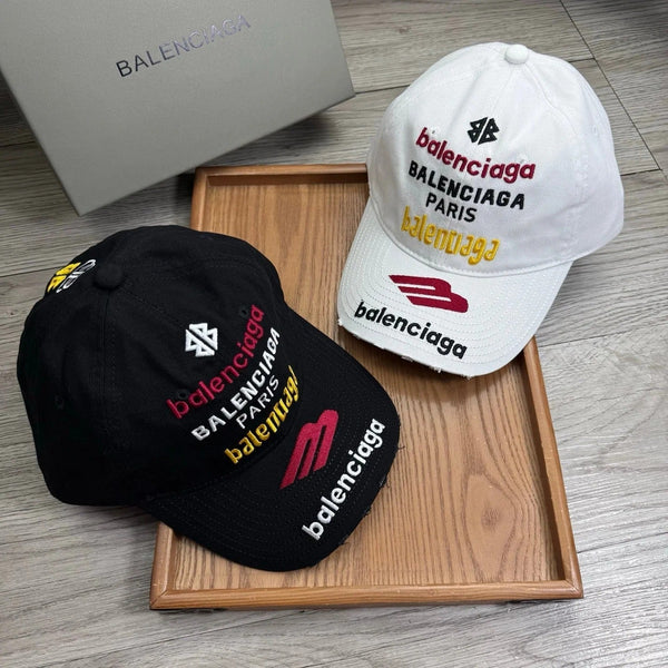 Balenciaga Multi-colored Embroidered Logo Baseball Cap 240579