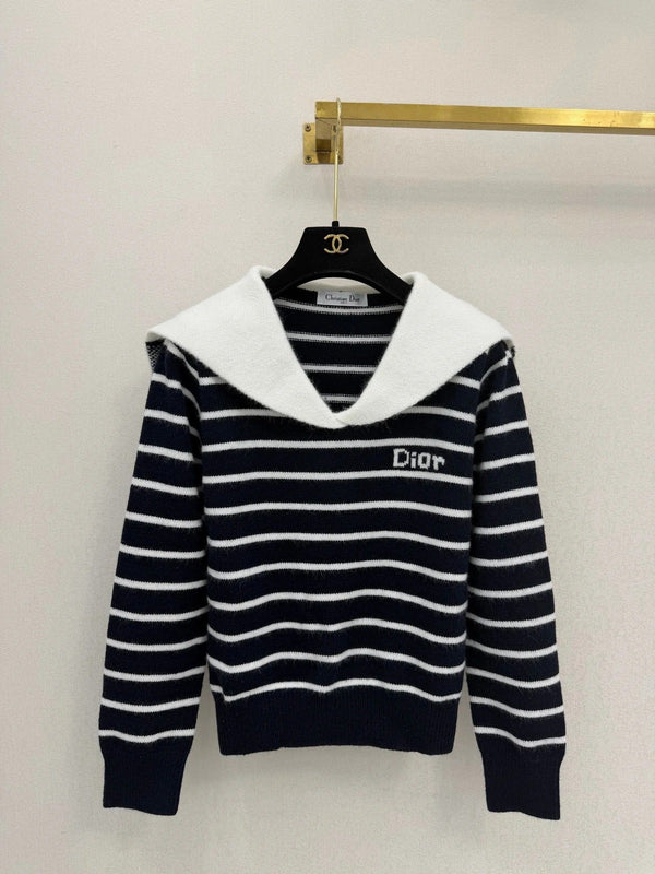 CD 2026 Striped Sailor-style Sweater Wool 787717