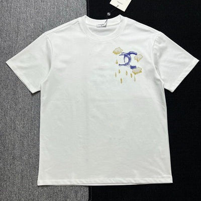 CC 2026 Short-Sleeve T-Shirt Blue Beige Cotton 401766