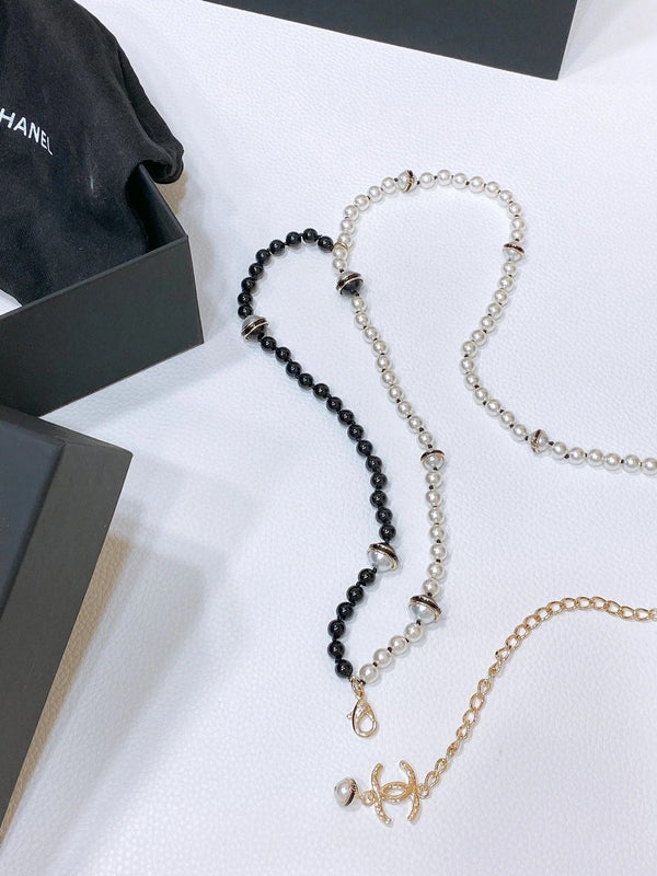 CC 2026 Two-Tone Pearl CC Layered Necklace Belt