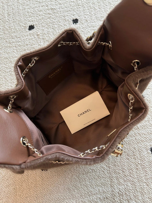 CC 30cm Hobo Bag Brown Ponyhair