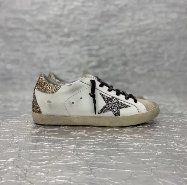 Golden Goose 2026 Senaker Ivory Beige Black Suede Leather