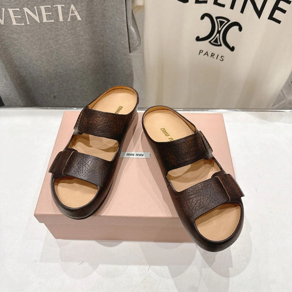 Miumiu 26ss Platform Sandals Cowhide 713102