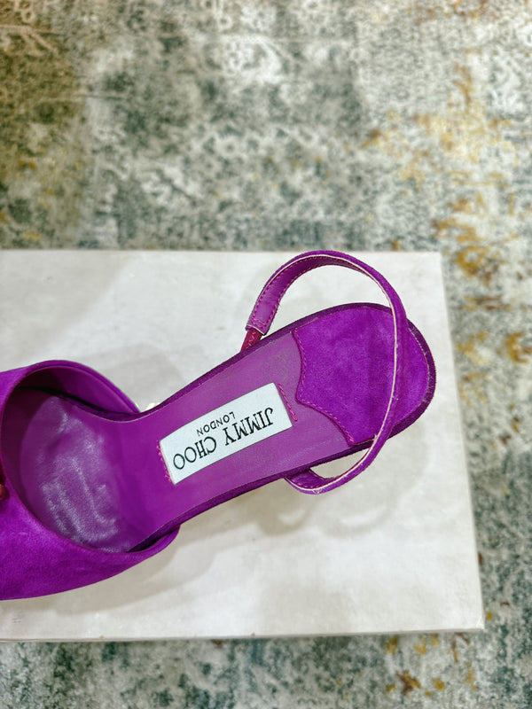 JC 26s Emani 100 Sandals 10cm Violet Orchid Suede 996789