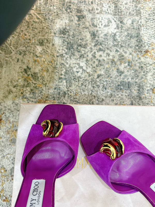 JC 26s Emani 100 Sandals 10cm Violet Orchid Suede 996789