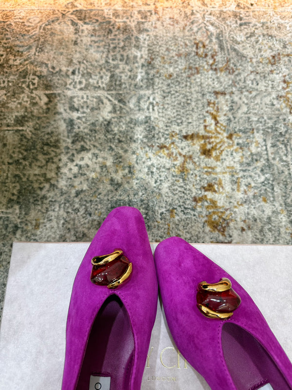 JC 26s Margot Ballet Flat Orchid Suede 996480