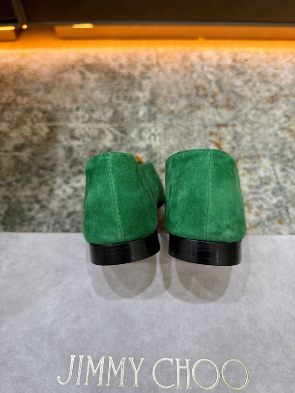 JC 26s Margot Ballet Flat Green Suede 996479