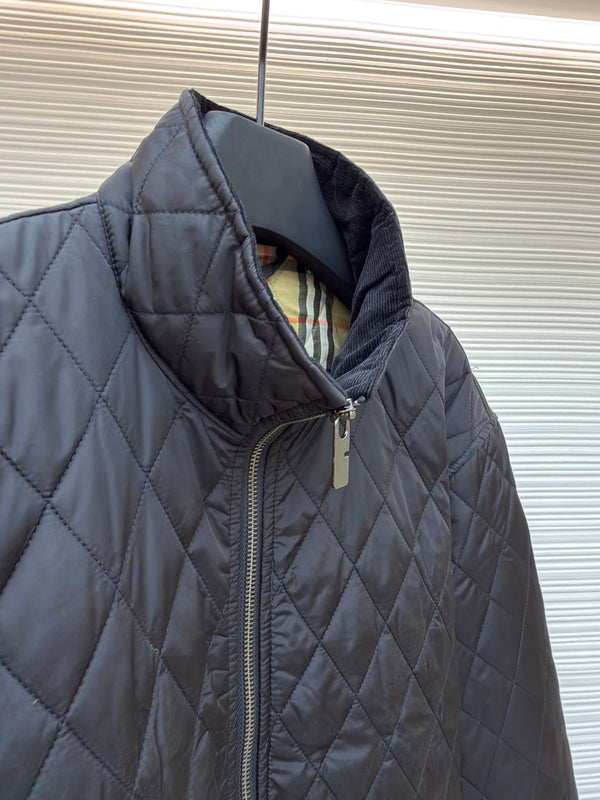 Burberry 25 Quilted Down Jacket Black Nylon Fabric
