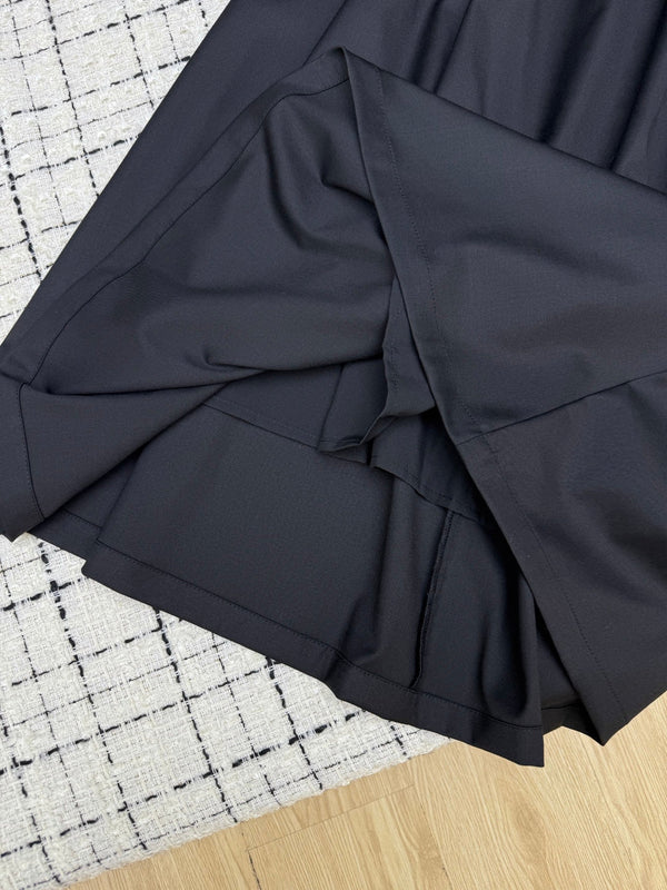 Prad 26S Wool Blend Pleated Midi Skirt 428102