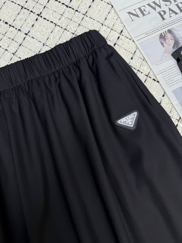 Prad 26S Wool Blend Pleated Midi Skirt 428102